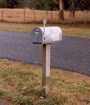  The old garden mail box is not used so much any more. 